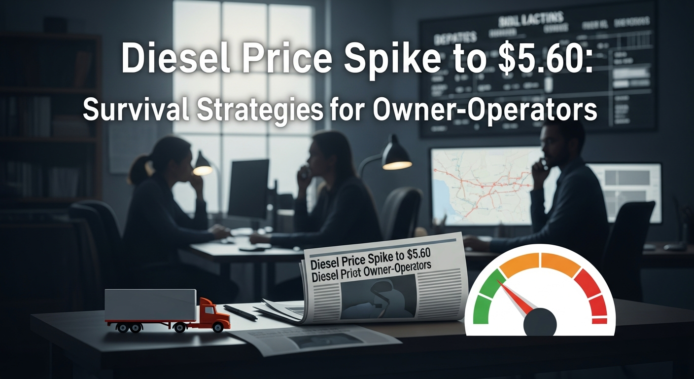 Illustration: Diesel Price Spike to $5.60: Survival Strategies for Owner-Operators